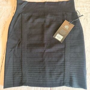 Rock & Republic Black Spandex Skirt Kohl's New W Tag Medium Stretch Knit $48